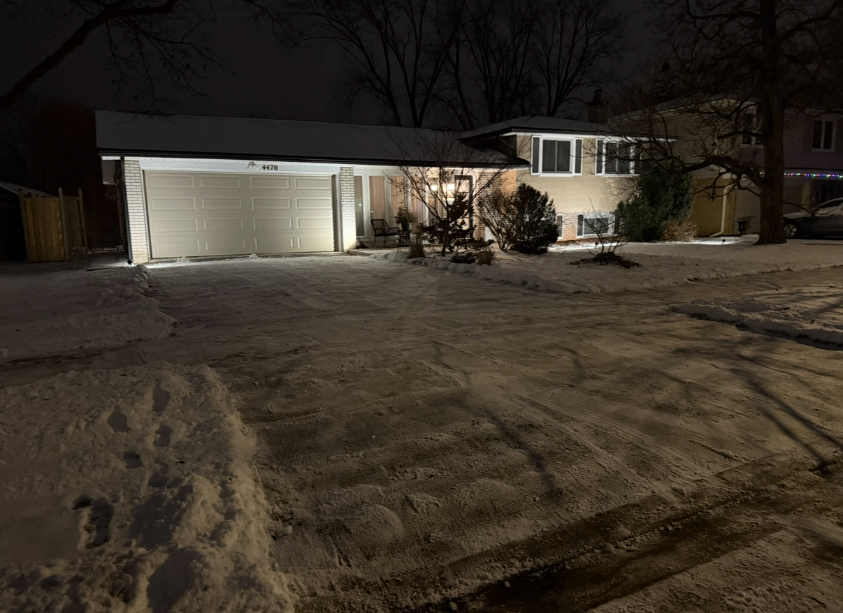 Driveway cleared of snow overnight in Burlington